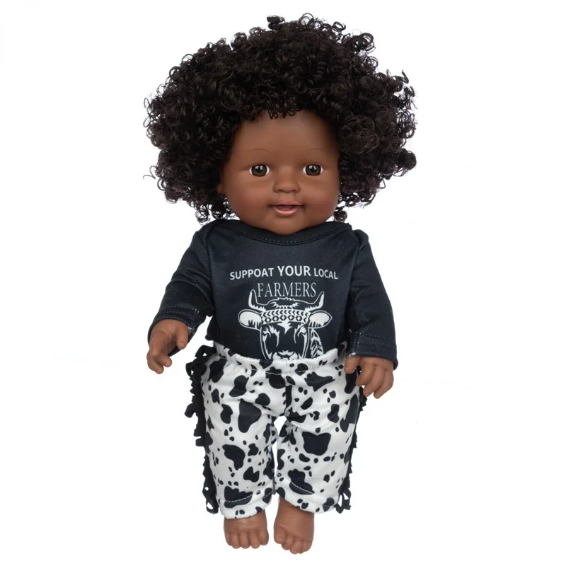 

New 12 inch African baby rebirth doll imitation enamel doll doll doll doll doll