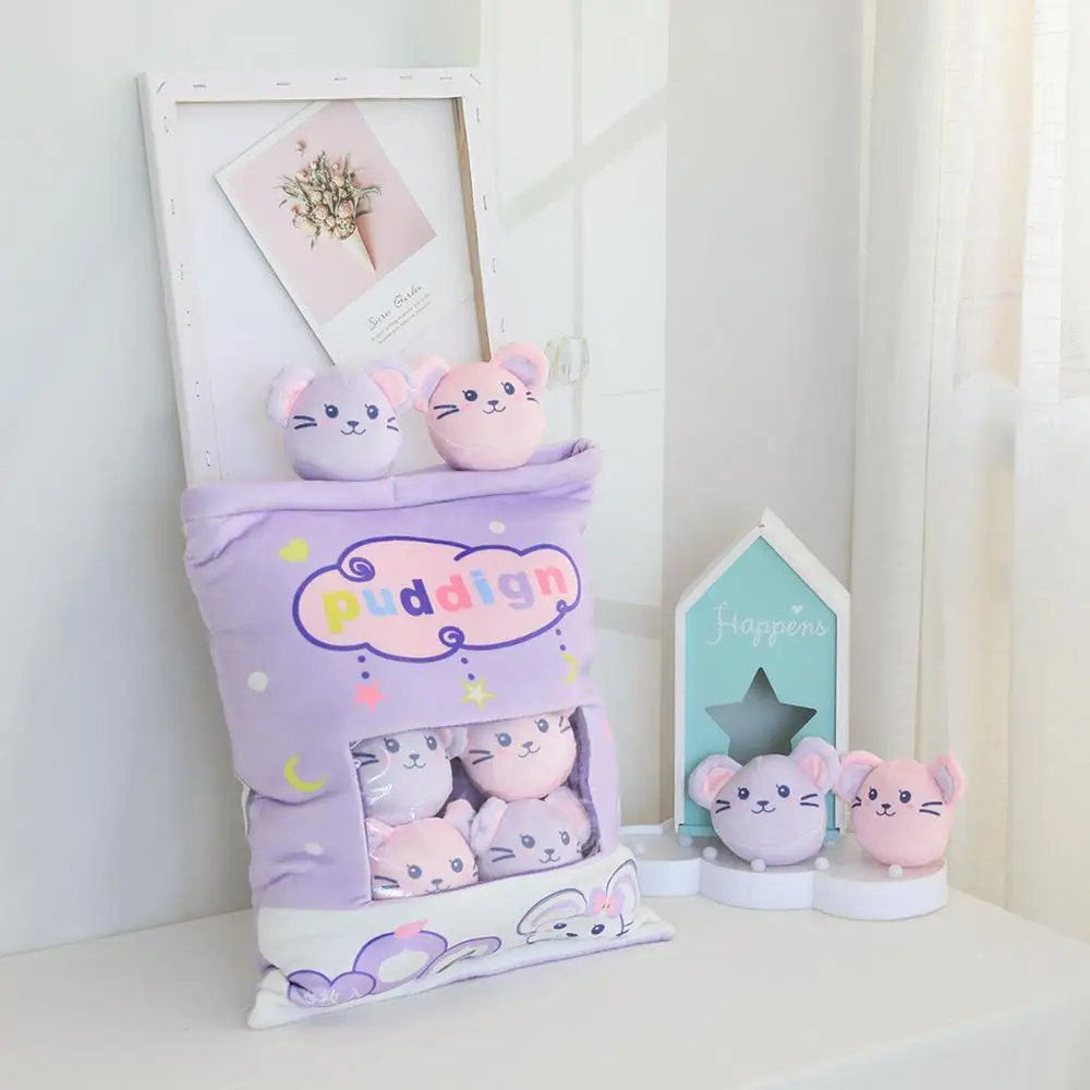 Пудинг свинья кошка плюшевые животные шары мешок закуски игрушка плюши подушка в