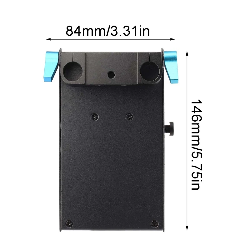 

V Mount Battery Plate 15mm Dual Hole Rod Clamp LP-E6 Dummy Battery for -Canon