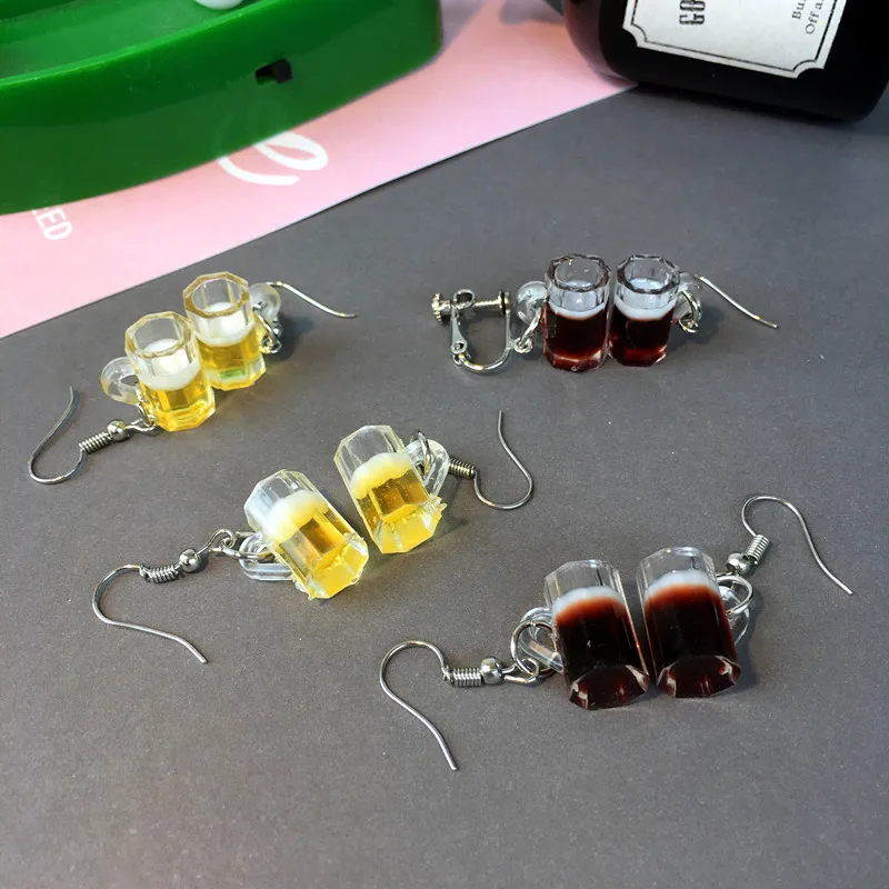 

Cheers Beer Cup Earrings for Women Girl DIY Earrings Party Jewelry Gifts