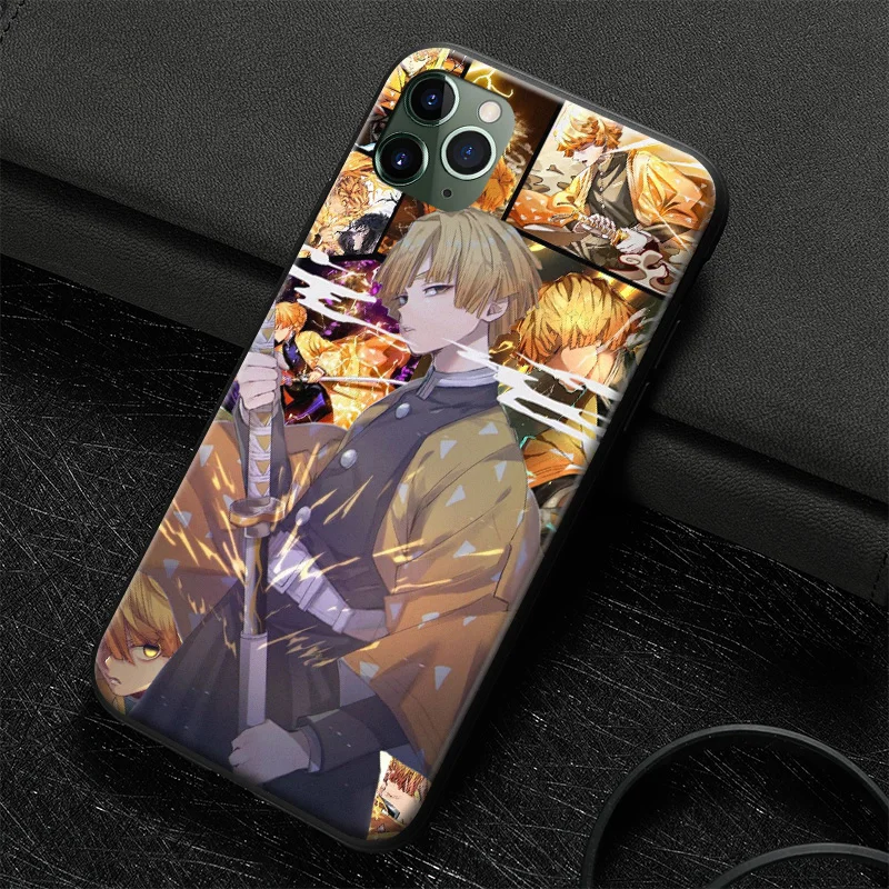 zenitsu agatsuma demon slayer kimetsu no yaiba phone case cover shell for iphone se 6s 7 8 6splus 7plus 8plus x xr xs 11 pro max free global shipping