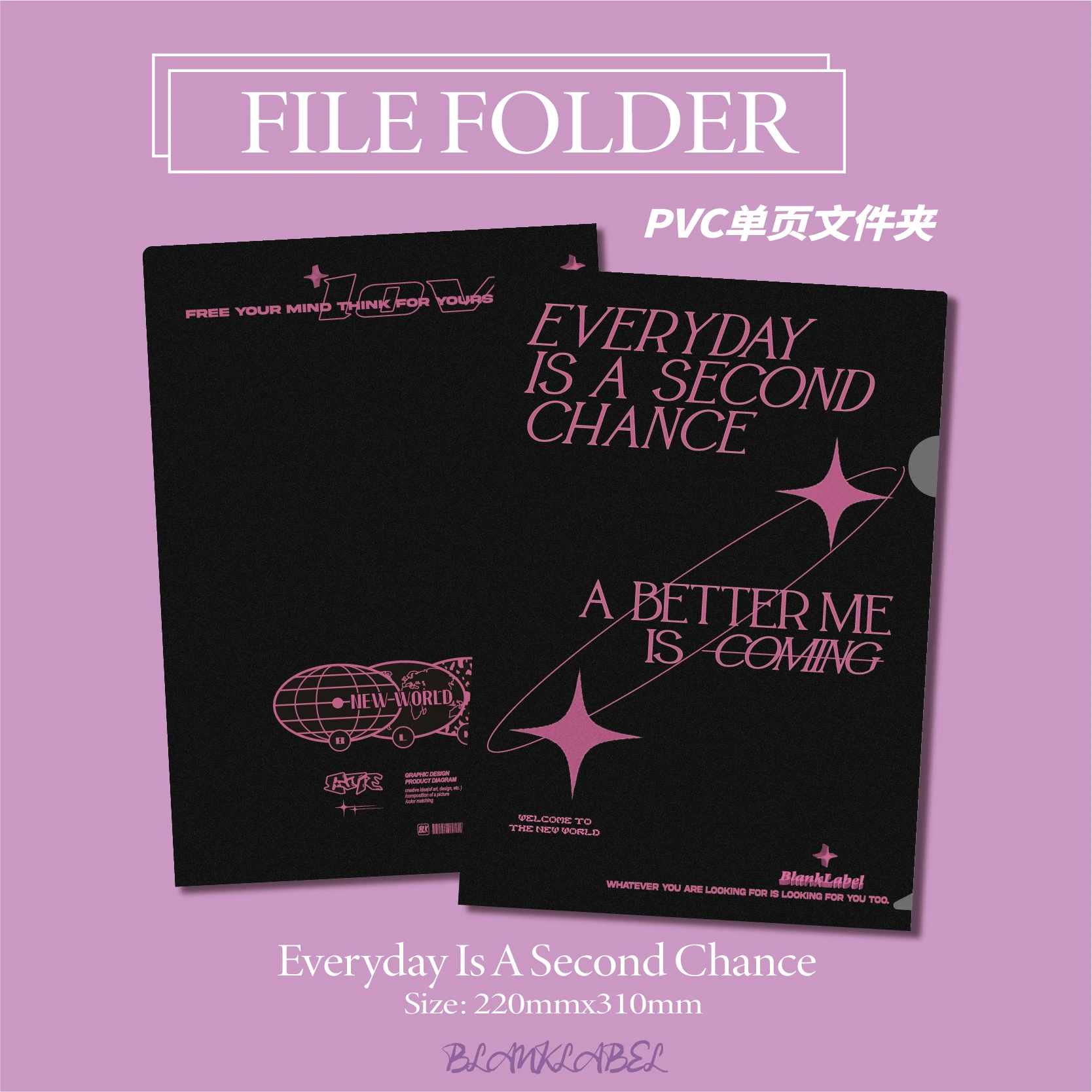 Ретро постер стиль INS девчачье ПВХ утолщенный L-тип A4 одностраничная папка