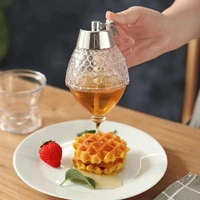 honey jar container juice syrup cup bee drip dispenser kettle kitchen accessories honey container storage tool
