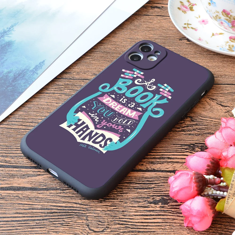 

For iPhone Book Is A Dream Print Soft Matt Apple iPhone Case