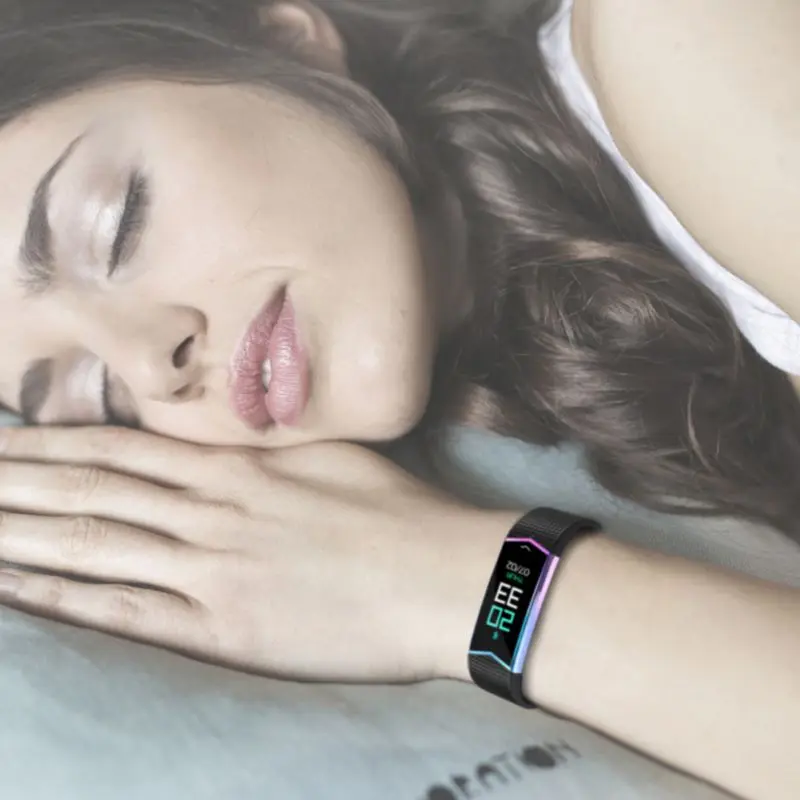 

IP67 Waterproof Smart Fitness Tracker Watch 0.96 inch Blood Pressure Outdoor Running Pedometer Heart Rate Monitor Bracelet