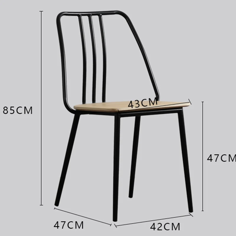 4 шт. Nordic стул с металлическим каркасом магазин кафетерий бытовой выдалбливать