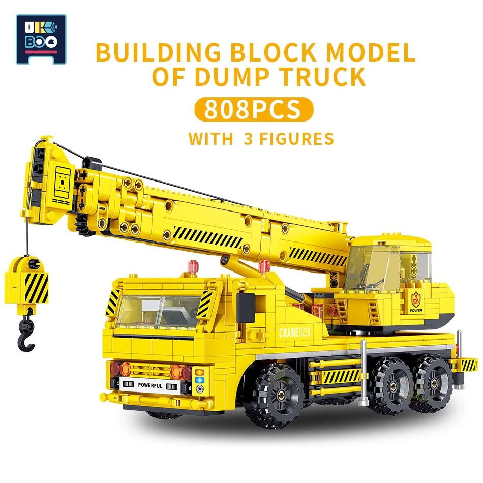 

808pcs high-techal Engineering Crane Building Blocks City Construction Works Vehicle Car Bricks Toys Fof Children Gift