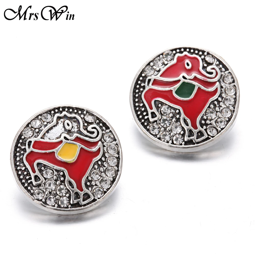 6pcs/lot Christmas Snap Jewelry Snowman Deer Snowflake 18mm metal Buttons Fit Leather Bracelet necklace | Украшения и аксессуары