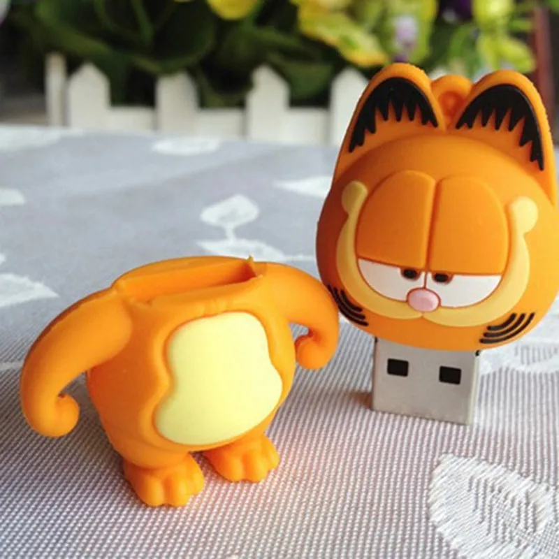 Usb флеш накопитель Garfield милый карта памяти с мультипликационным принтом 4 ГБ 8 16 32