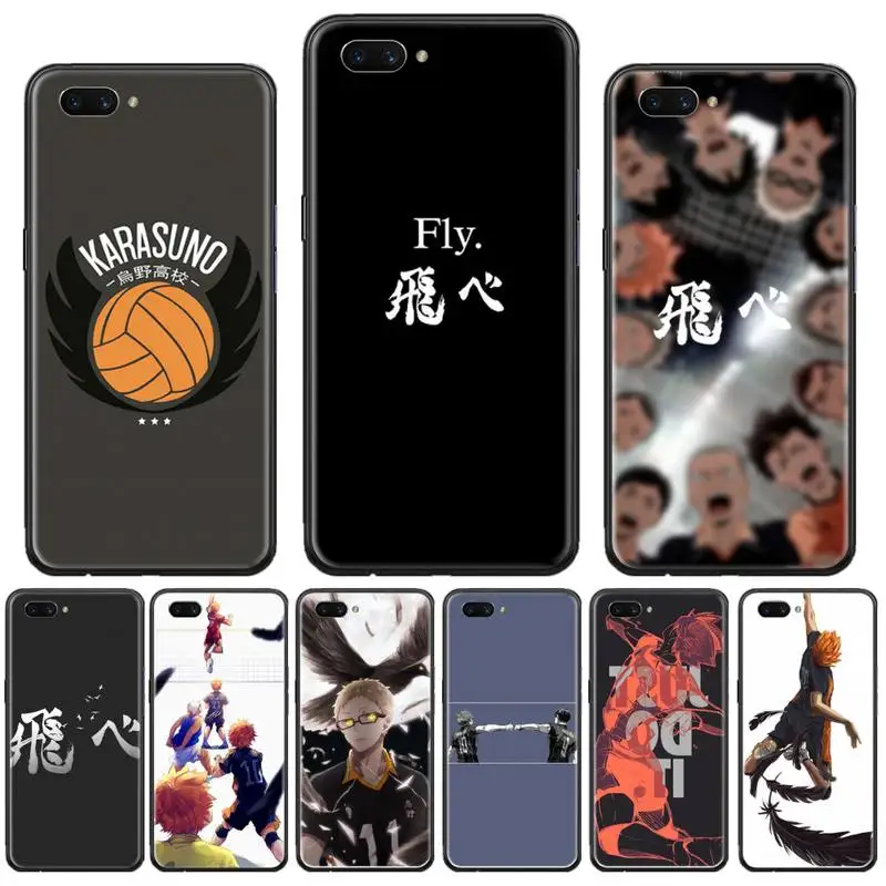 

Haikyuu volleyball anime fly KARASUNO Phone Case For OPPO F 1S 7 9 K1 A77 F3 RENO F11 A5 A9 2020 A73S R15 REALME PRO cover