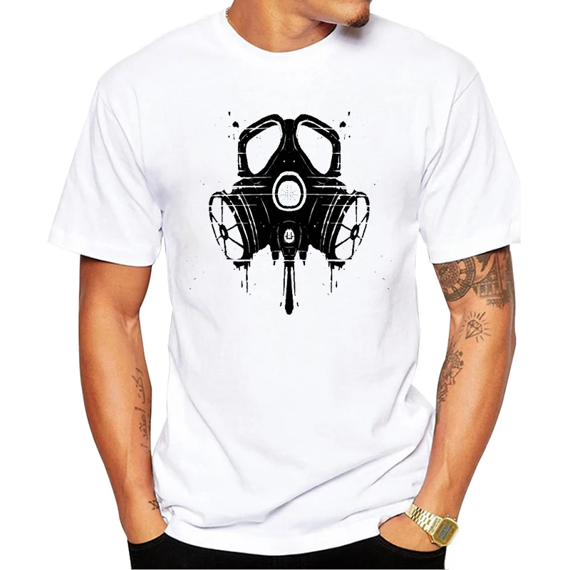 Хипстерские футболки TEEHUB с принтом расплавленной газовой маски модная мужская