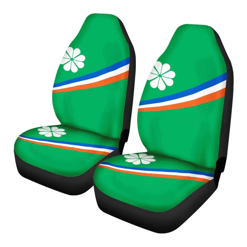 Online TOADDMOS 3D Island Paracjalein Flag Green Car Seat Cover 2 Pcs Protezione Seggiolino Auto Coprisedili Auto Intorior Decor