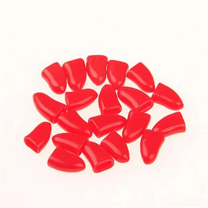Red Новые Красочные 20 шт кошки собаки колпачки для лап защитный гвоздь колпачок для когтей+ клей мягкий резиновый ПЭТ покрытие для ногтей принадлежности для собак чихуахуа - Цвет: Red