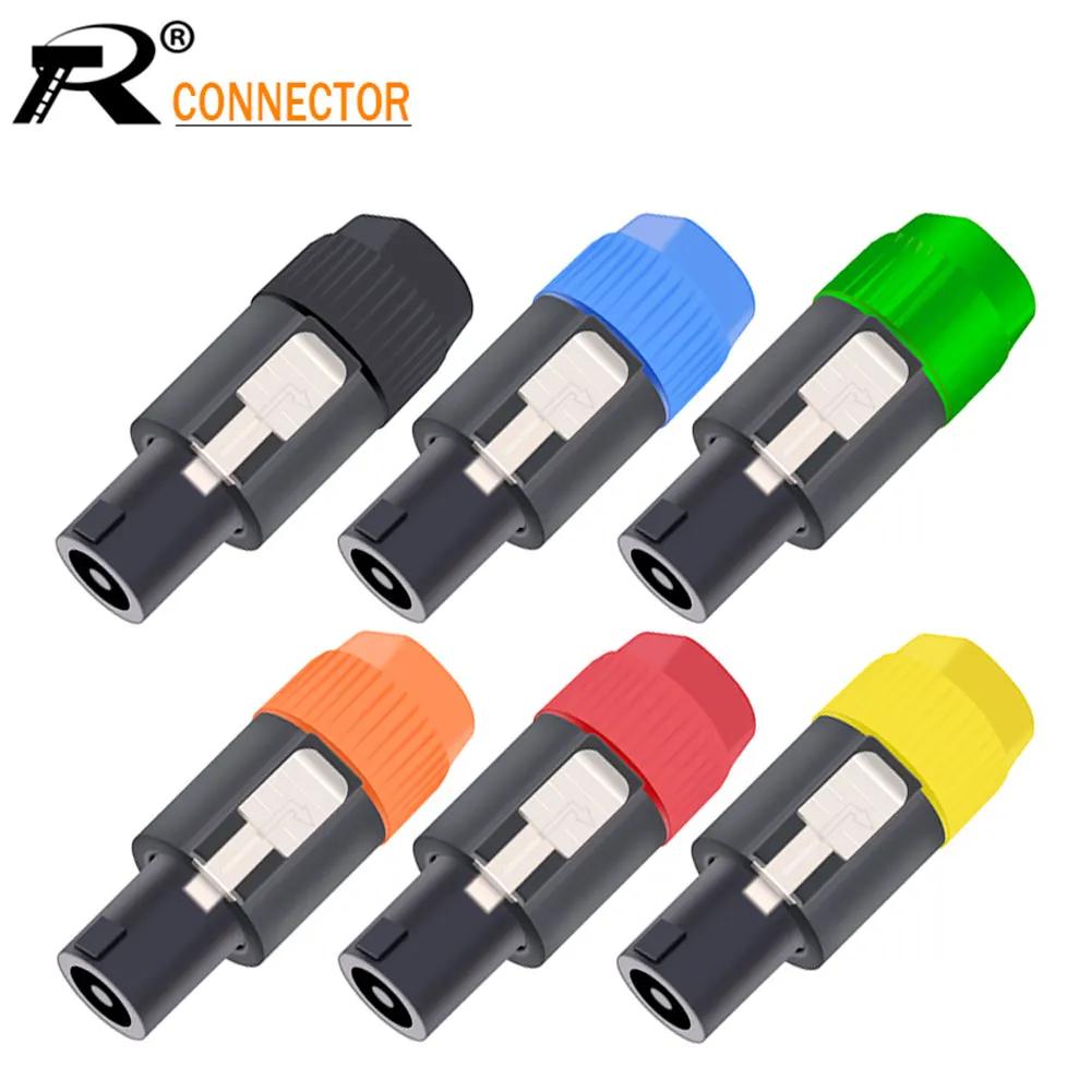 

3 шт., 4-контактный динамик соединитель Powercon NL4FC, 4-полюсный разъем для динамика, адаптер кабельного штекера