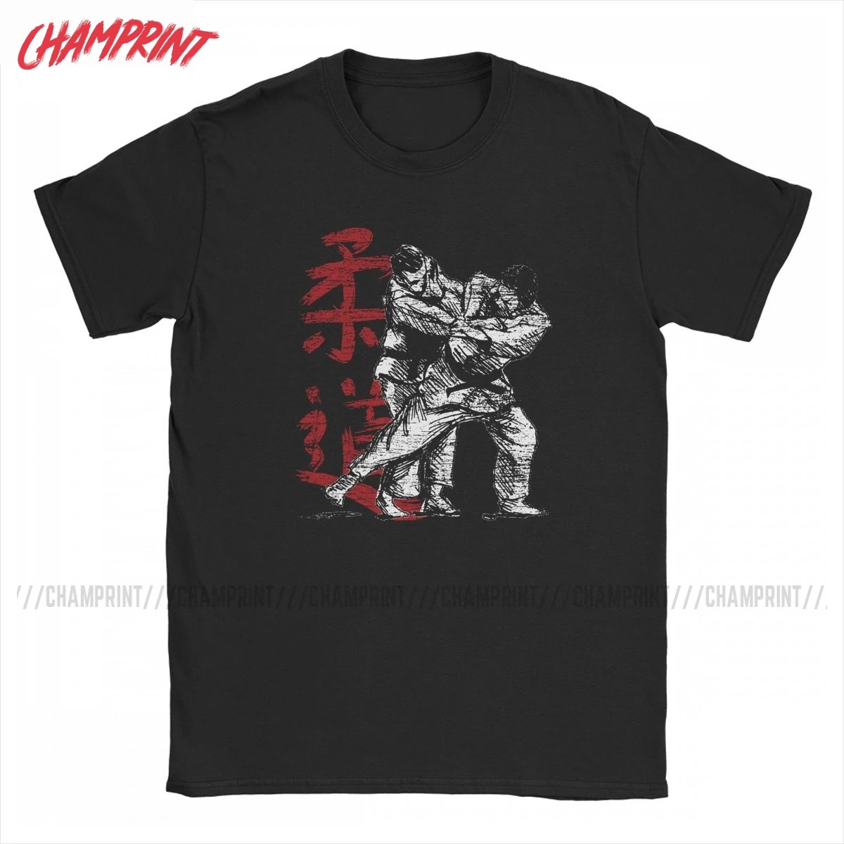 Judo спортивные винтажные мужские футболки Judoka боевые новые из чистого хлопка с