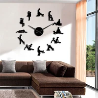 diy giant large wall clock naughty adult game home decoracrylic mirror stickers kamasutra the sex love position clocks watch