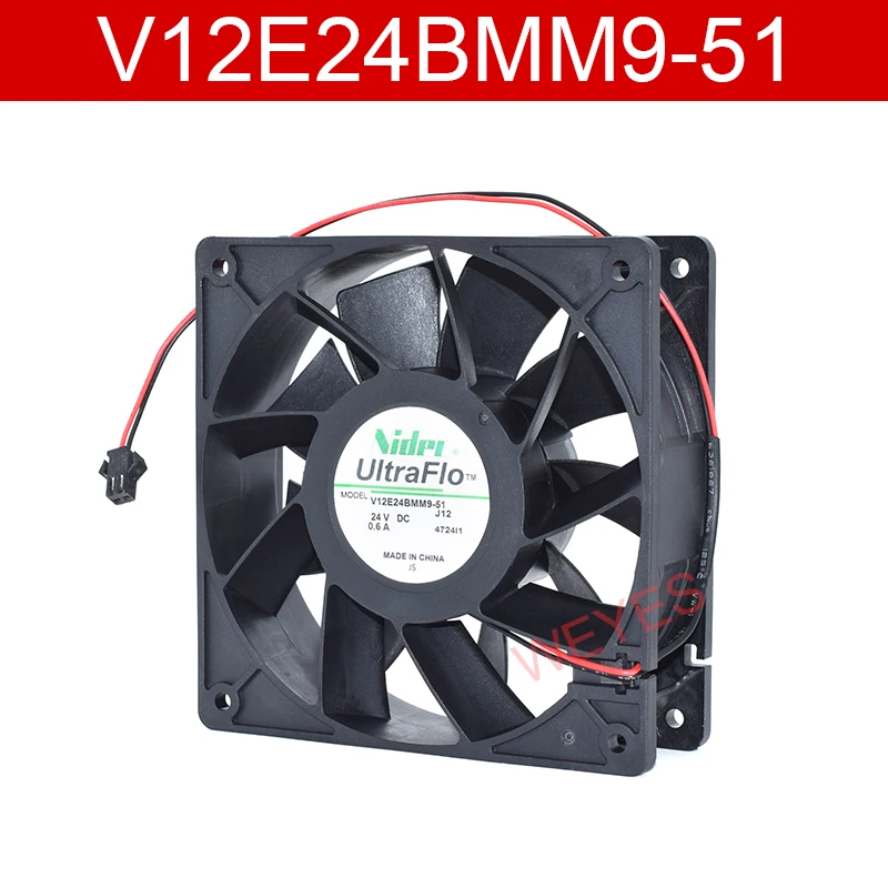 Оригинальный V12E24BMM9 51 4724I1 DC 24V 0.6A 120x120x38 мм 2 провода Сервер охлаждающий