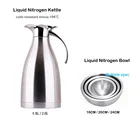 Профессиональный жидкий азот чайник бак 1.5L 2L морозостойкий для минус 196 градусов