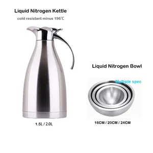 Профессиональный жидкий азот чайник бак 1.5L 2L морозостойкий для минус 196 градусов