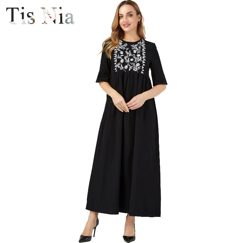 Женское винтажное платье с цветочной вышивкой элегантное Дамское Платье