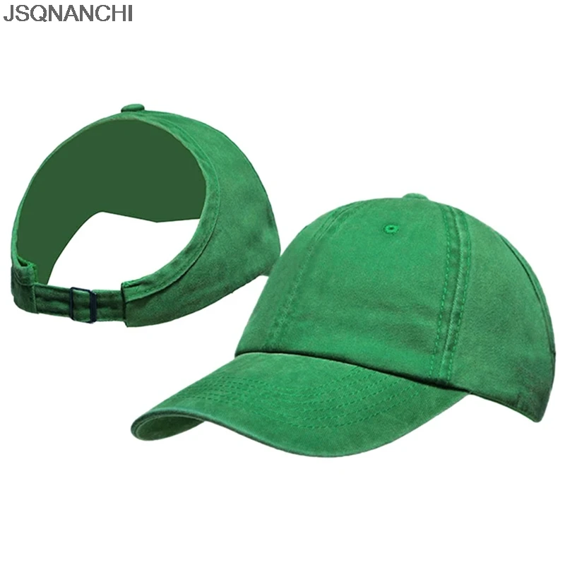 Ponytail Baseball Cap Women Vacation Snapback Hat Washed Cotton Comfort Spring Casual Sport Caps Adjustable Hip Hop Hats