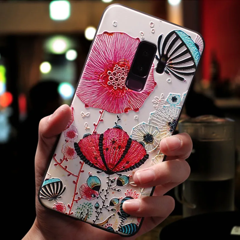 Чехол для телефона с цветочным дизайном OPPO A9 2020 мягкий силиконовый 3D чехол AX7 A5S AX5S