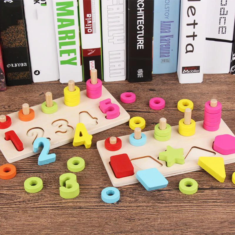 Мария Монтессори раннего образования Деревянные Форма доска соответствия