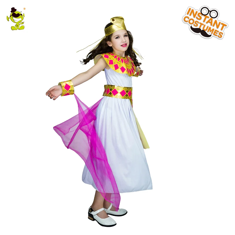 

Girl Egyptian Cleopatra Costumes Cosplay Halloween Party Costumes Role Playing Child Egypt Princess Dress