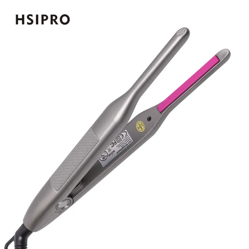 HSIPRO 2 в 1 выпрямитель и бигуди для бороды волос утюжок коротких с узкой