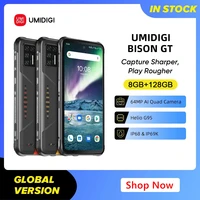 in stockumidigi bison gt ip68ip69k helio g95 8gb 128gb rugged smart phone 64mp ai quad camera6 67 fhd 33w charger cellphone