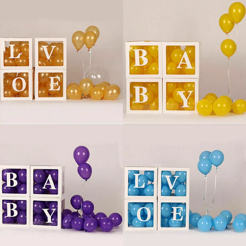 4 шт./компл. Baby Shower вечерние декоративный шар коробка прозрачный картонная