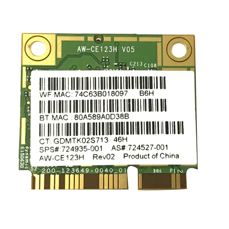 BCM4352 BCM94352HMB Половина мини PCIe PCI Express беспроводной WIFI WLAN BT Bluetooth карта 802.11AC 867 Mhz для