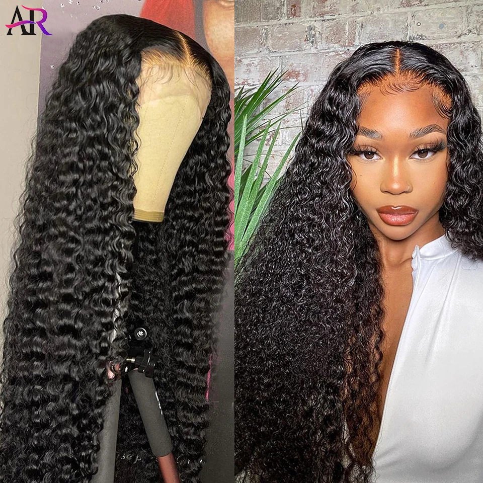 

Бразильский парик с завитками, парик с кружевом спереди, вьющиеся парики с глубокой волной, парики из человеческих волос, предварительно вы...