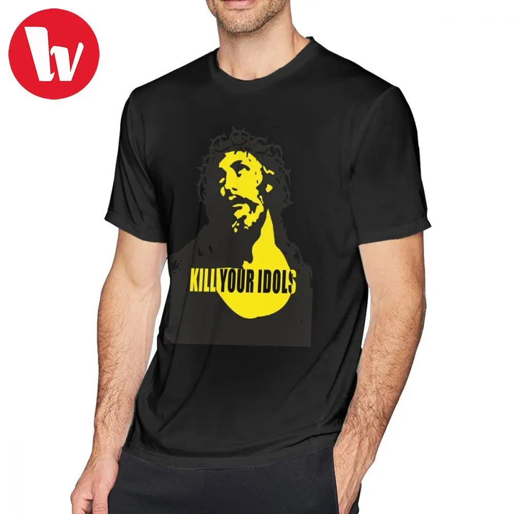 Axl Rose футболка Kill Your Idols Jesus модная мужская с коротким рукавом и забавным принтом 6xl
