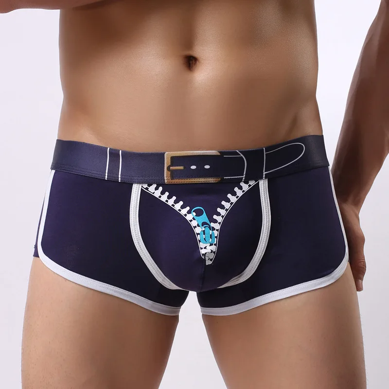 Мужские боксеры нижнее белье u образные Сексуальные трусы Cueca хлопковые