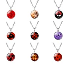 Ожерелье с подвеской Шаринган, Классическая цепочка до ключиц из японского аниме, мультяшный подарок Акацуки Итачи, аксессуары для косплея, ювелирное изделие для мужчин