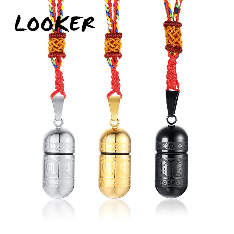 Ожерелье LOOKER в ретро стиле с цилиндрическим поясом и урной для мужчин памятные