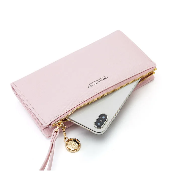 Новые женские кошельки длинные на молнии с застежкой вместительная сумка для