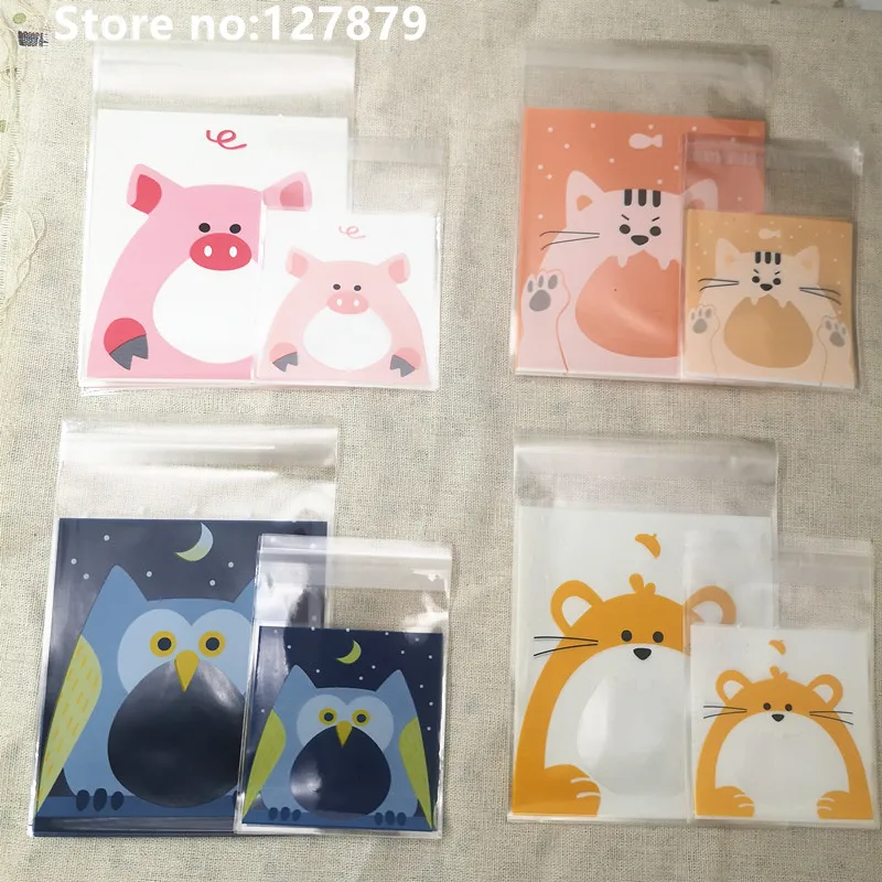 100 шт. милые Мультяшные в форме конфеты подарочные пакеты упаковка для печенья на