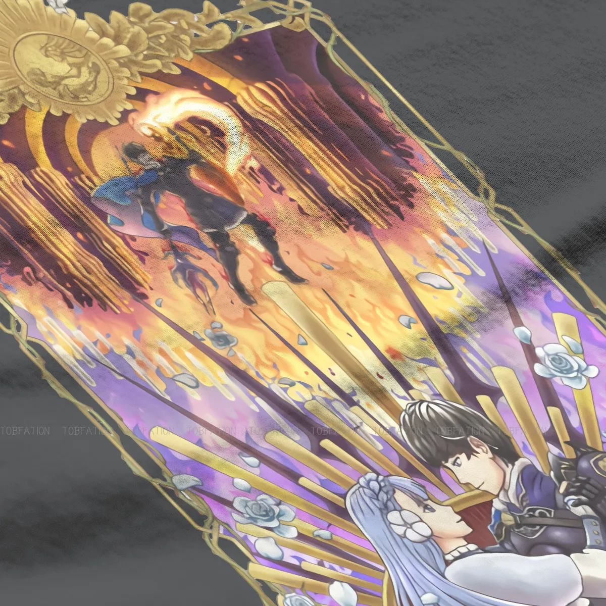 Футболка женская хлопковая с принтом огненная эмблема 5XL | Женская одежда