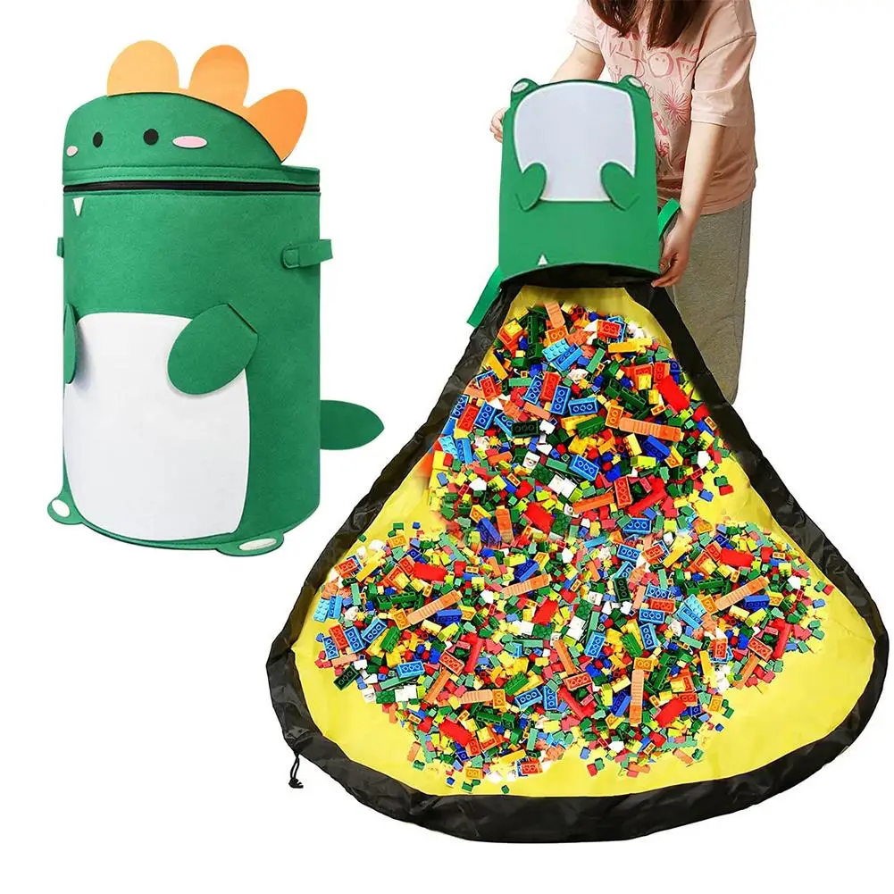 

Корзина для хранения игрушек и игровой коврик очень большой контейнер для игрушек с прочными войлочными ручками игрушечные органайзеры дл...