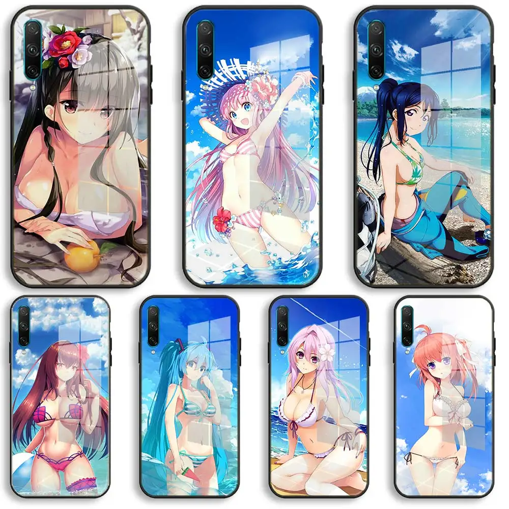 Nayida бикини купальник комикс девушки силиконовая модель для Honor 50 30 20 10 Lite Pro 10i 20i 9a X9A 8a X8 8X X8A X7A стеклянный чехол