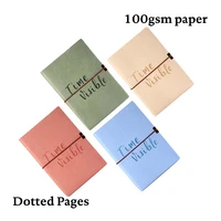 a5 time visible dotted grid journal elastic band cute simple fashion soft cover notebook
