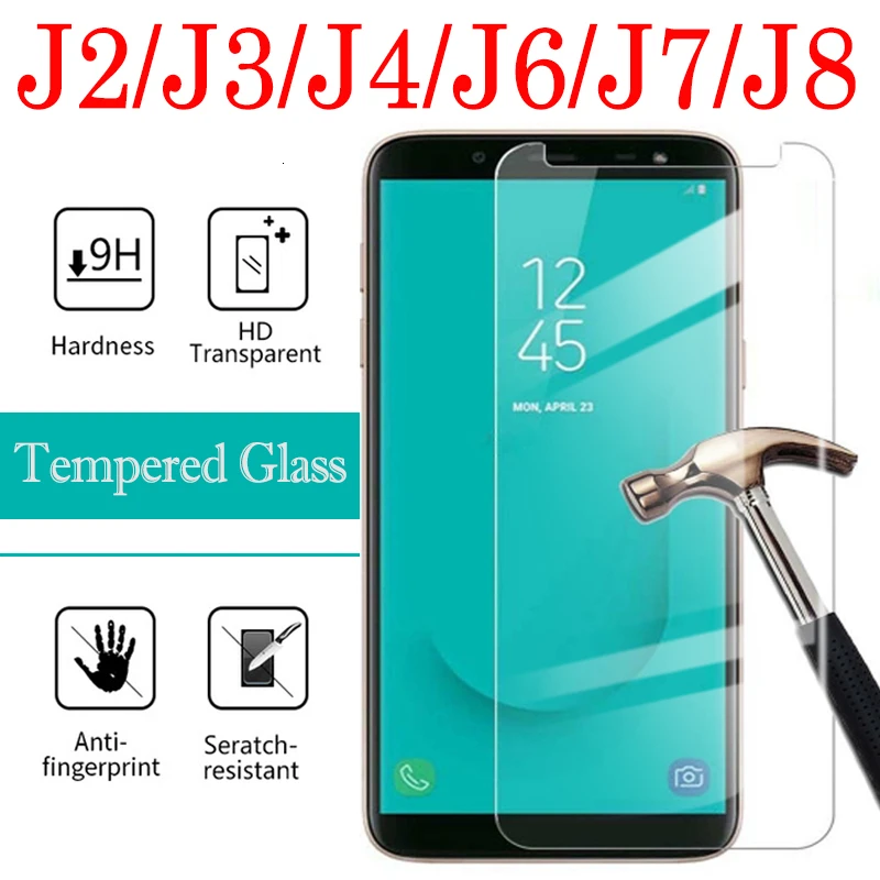 50 шт 2.5D Закаленное стекло для samsung Galaxy J2 J4 J6 2018 J7 J8 Plus Pro Защитная пленка