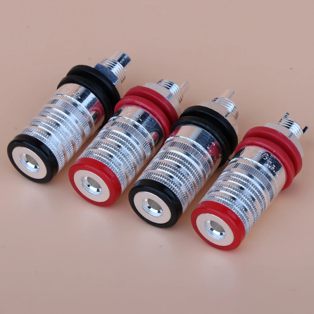 

High Quality 4PCS hifi audio Silver Plated Speaker plug, Terminal Binding post ,hifi speaker teriminal Jack Plug