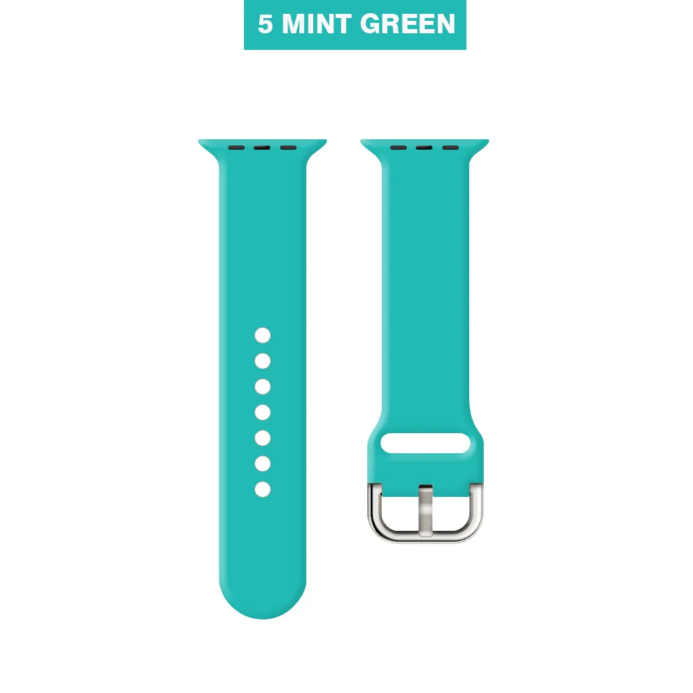 Mint Green Мягкий силиконовый сменный спортивный ремешок для 38 мм Apple Watch Series1 2 42 мм наручный браслет ремешок для iWatch Sports Edition MU SEN - Цвет ремешка: Mint Green