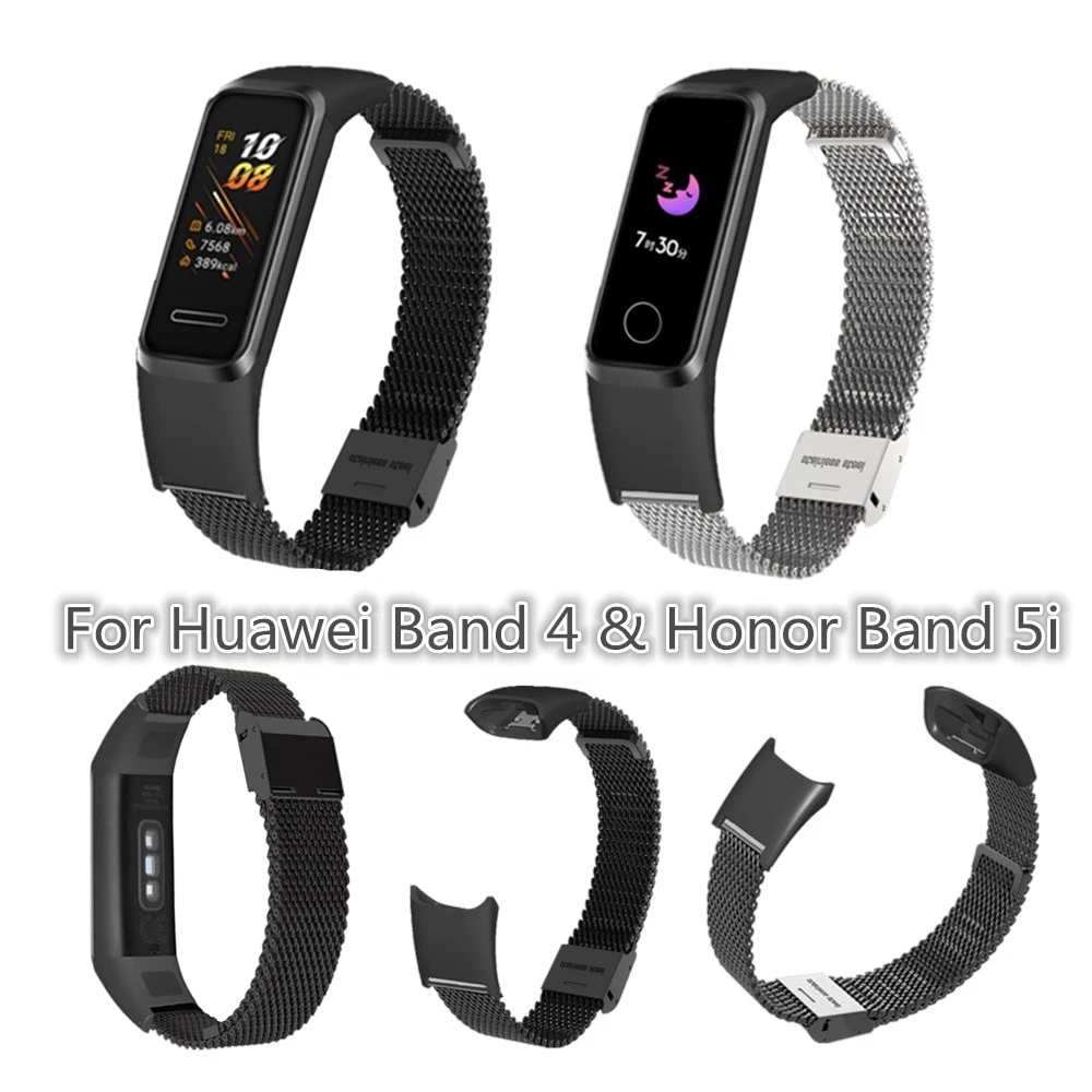 Ремешок для браслета Huawei Band 4 ремешок Honor 5i металлический из нержавеющей стали