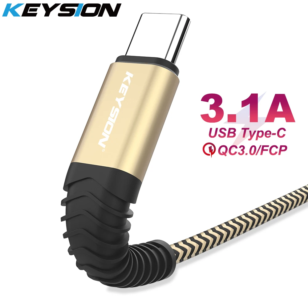 Кабель быстрой зарядки KEYSION 3 1 А Type C для Samsung A50 A70 кабель синхронизации данных и