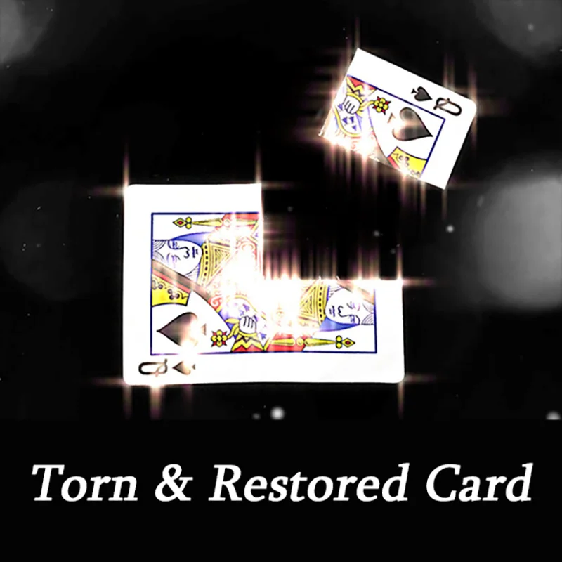 

Torn & Restored Card Magic Tricks Torn Card Restoration Magia Magician Playing Deck Close Up Street Illusions Gimmick Props