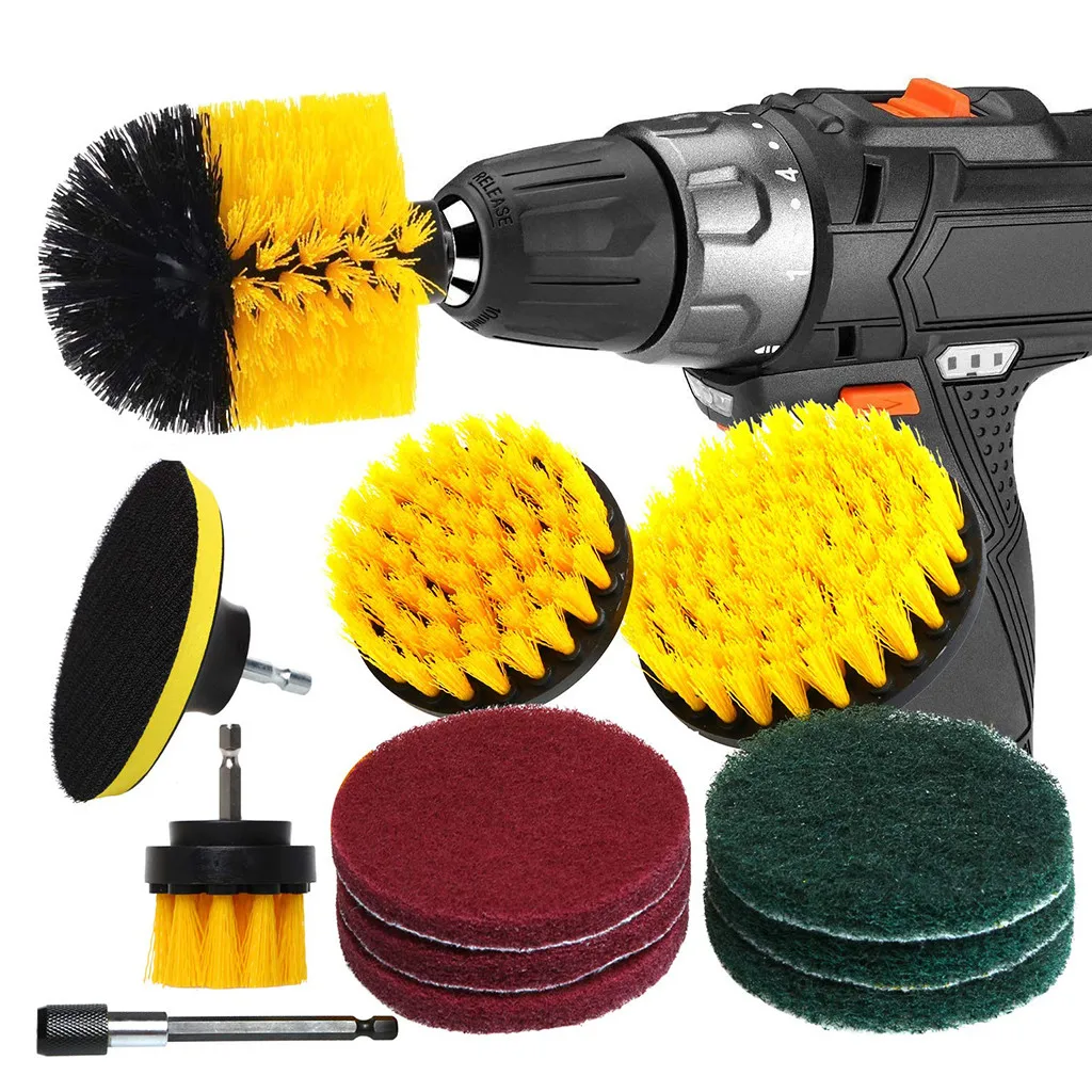 Щетка для дрели скраб колодки 12 шт. мощный скребок набор чистки универсальный